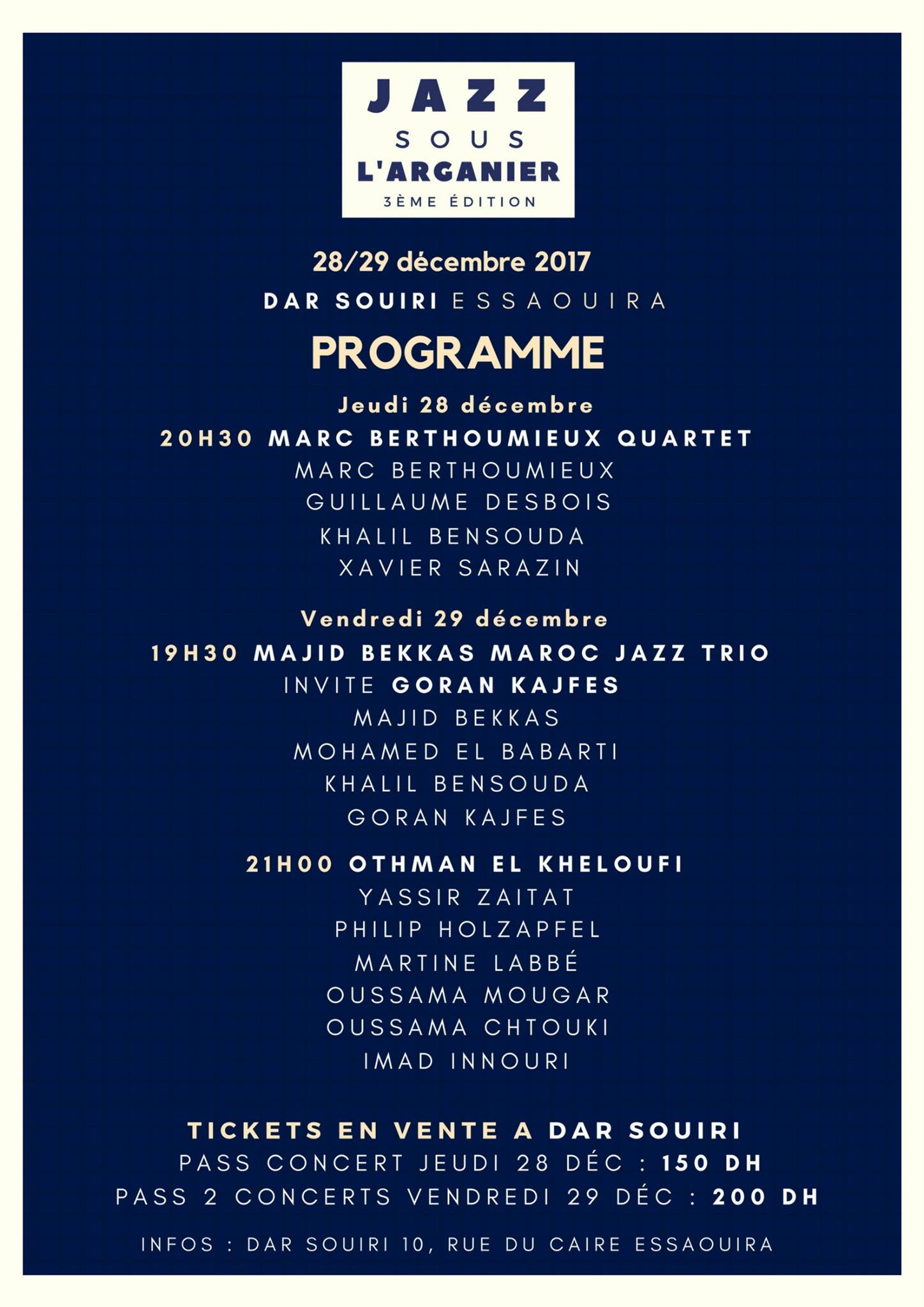 Jazz sous L'Arganier 2017 affiche